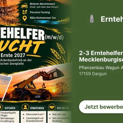 2-3 Erntehelfer (m/w/d) Mecklenburgische Seenplatte
