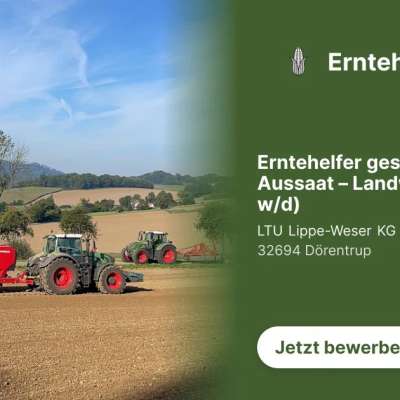 Erntehelfer gesucht für Aussaat – Landwirtschaft (m/w/d)