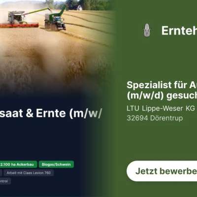 Spezialist für Aussaat & Ernte (m/w/d) gesucht!