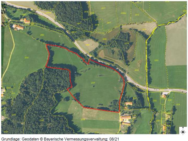 9,8 ha Grün- und Weideland
