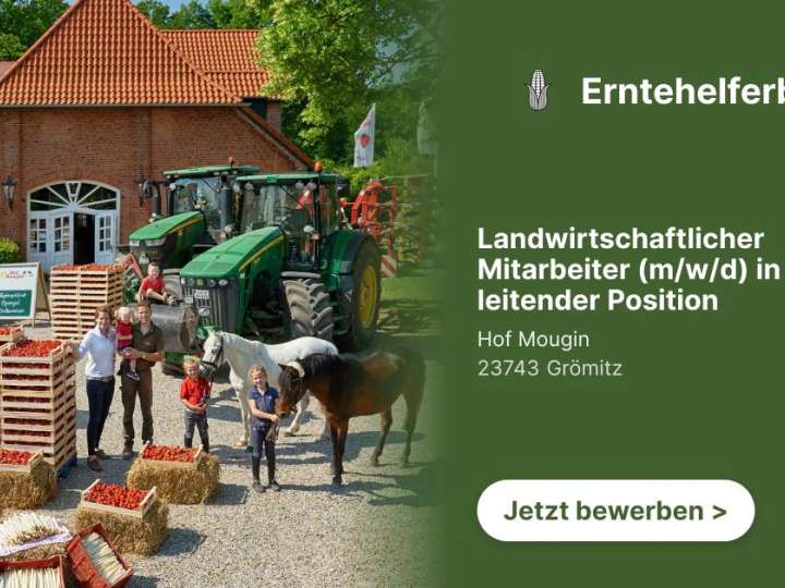 Landwirtschaftlicher Mitarbeiter (m/w/d) in leitender Position