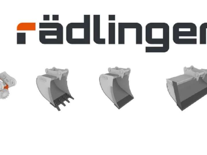 Rädlinger Löffelpaket 1,6 - 2,6 to mit MS 03 mit Powertilt Bagger