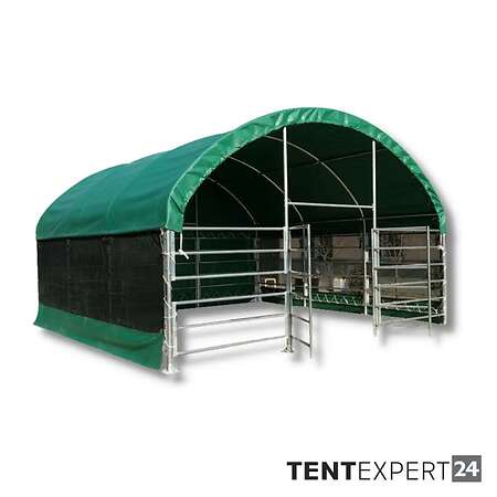 Weidezelt | 6m x 6m x 3,7m - PVC 750 g/m², dunkelgrün ! Neu ! - Bild 2