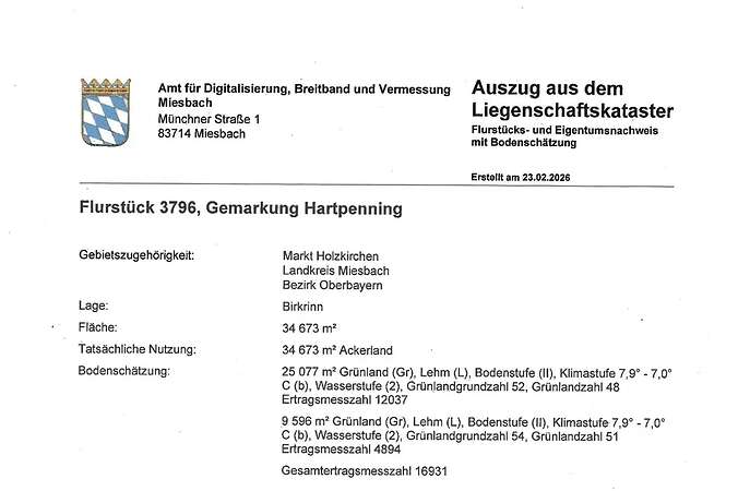 3,5 ha Ackerland- Roggersdorf (Holzkirchen) / zusätzlich 17 ha verfügbar - Bild 2