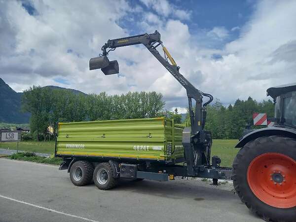 Pühringer 4824T Tandem Dreiseitenkipper + Country Kran 850 PRO - Bild 2