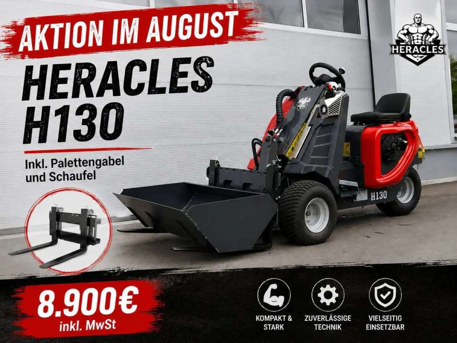 Hoflader Radlader Heracles H130 Minilader Multitool Bagger - Bild 1