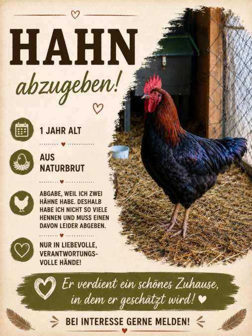 Hahn aus Naturbrut - Bild 1