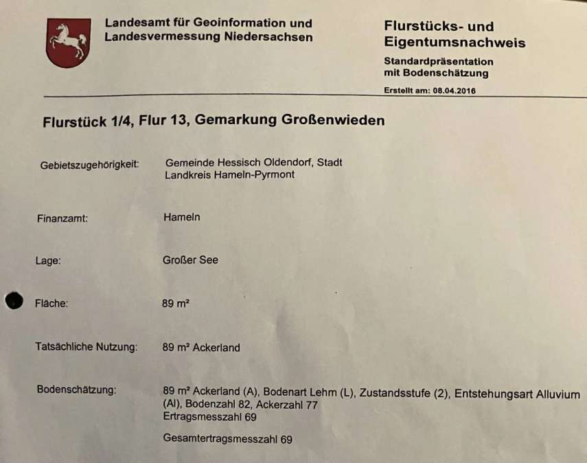 ackerland |&nbsp;niedersachsen | 31840 hessisch-oldendorf | zu verkaufen - Bild 3