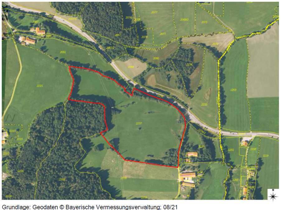 9,8 ha Grün- und Weideland