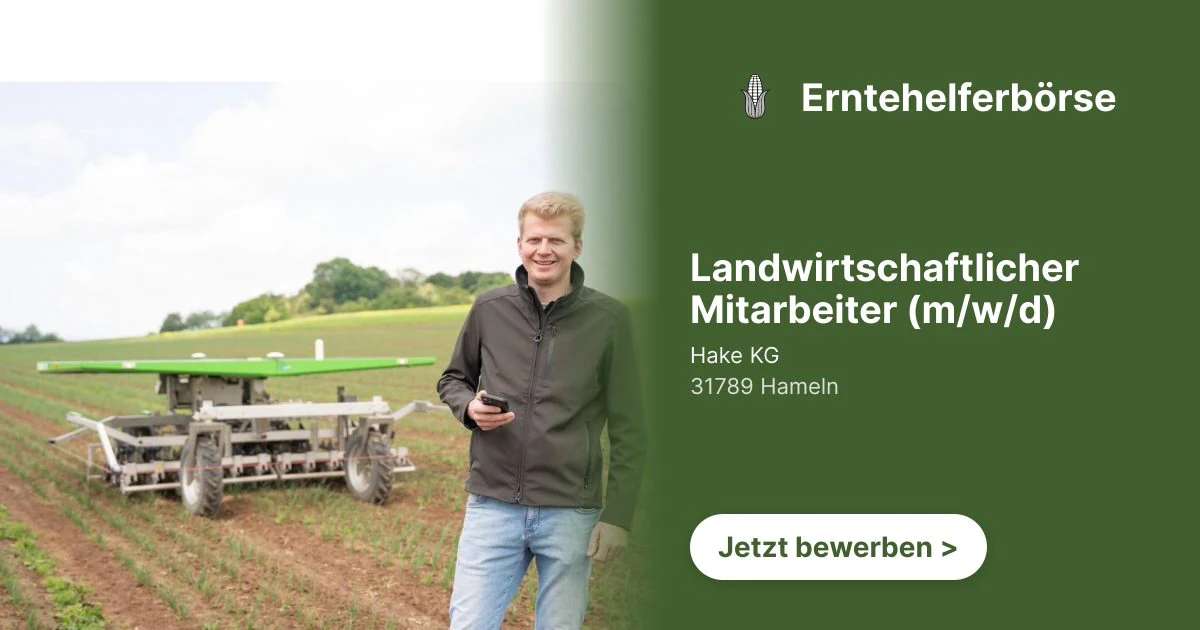 Landwirtschaftlicher Mitarbeiter (m/w/d)