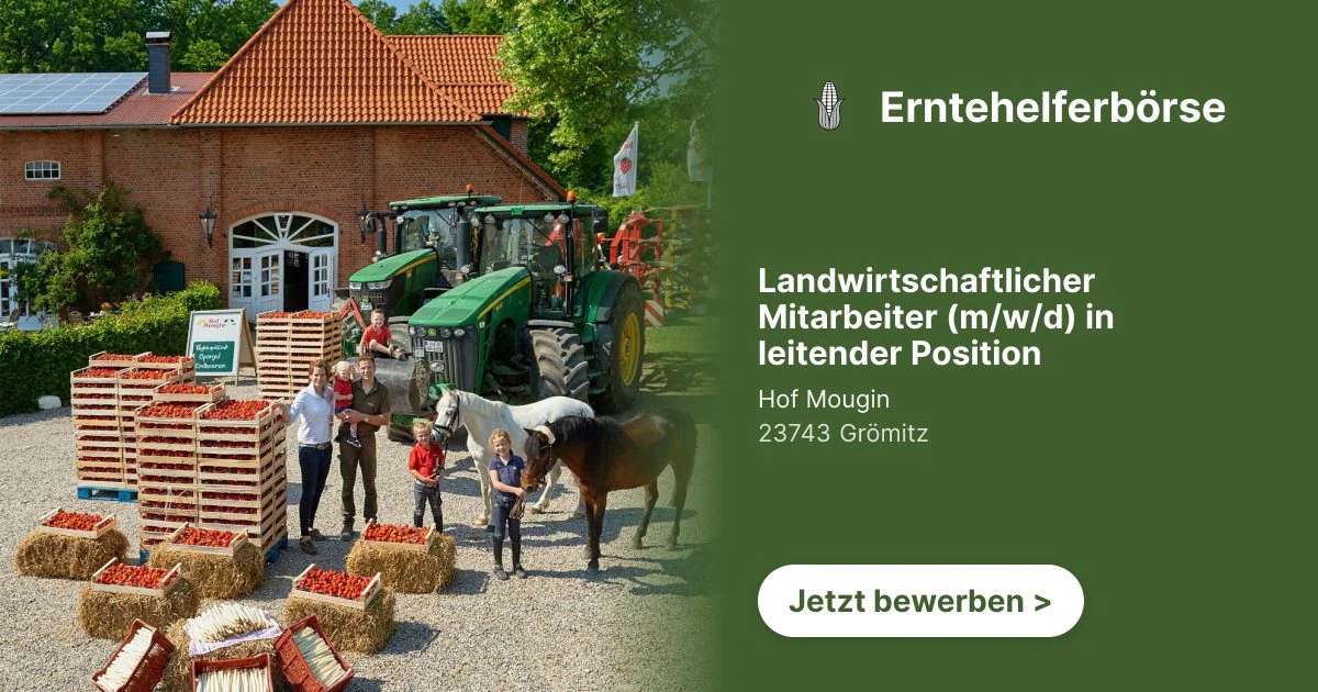 Landwirtschaftlicher Mitarbeiter (m/w/d) in leitender Position - Bild 1