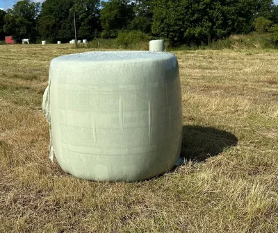 Heulage-Ballen, Heulage, Heulage-Rundballen, Heu, 1. Schnitt 2025